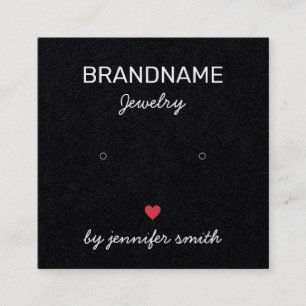 Carte De Visite Carré Bijoux Faits Main Boucles D'Oreilles Studs Présent