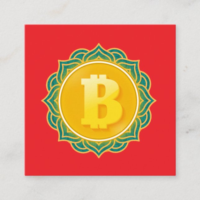 CARTE DE VISITE CARRÉ BITCOIN (Devant)