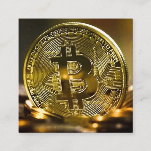 Carte De Visite Carré bitcoin (Devant)