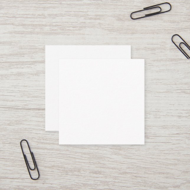 Carte de visite carré blanc (Devant/Arrière en situation)