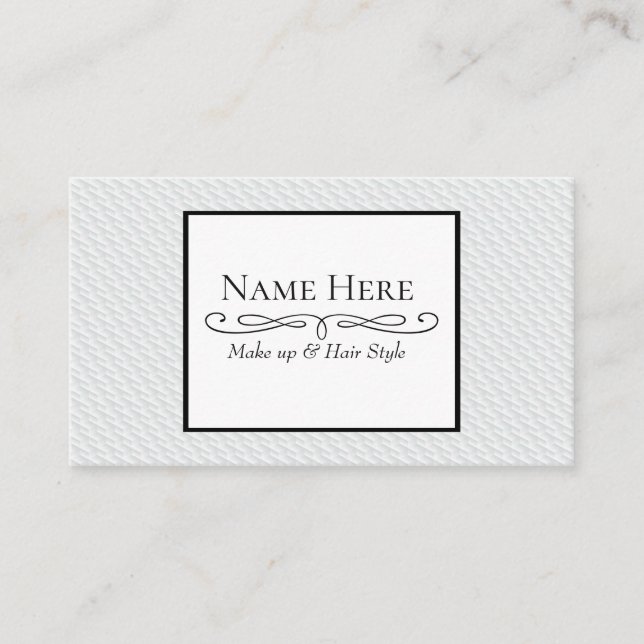 Carte De Visite Carré blanc en relief (Devant)