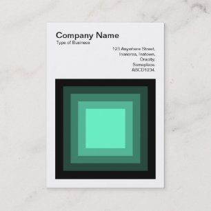 Carte De Visite Carré Blé - Noir à Turquoise