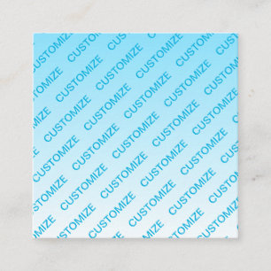Carte De Visite Carré Bleu ciel (couleur modifiable !) Ombre et motif de