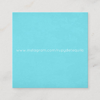 Carte De Visite Carré Bleu rétro Bambi