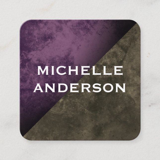 Carte De Visite Carré Blocs de couleurs de texture moderne (Devant)