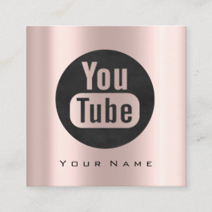 Carte De Visite Carré Blogger de maquillage de beauté You-tuber Logo de