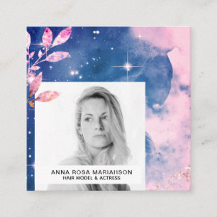 Carte De Visite Carré *~* Blush Parties scintillant Hair Model Actrice S
