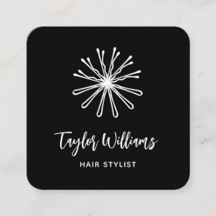 Carte De Visite Carré Bobby Pins Coiffeuse Stylliste Coiffeuse coiffeuse