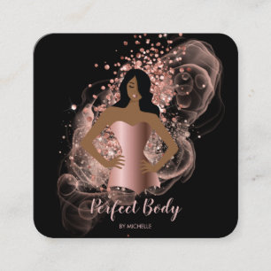 Carte De Visite Carré Body Sculpting Fitness Linergie Entraîneur de tail