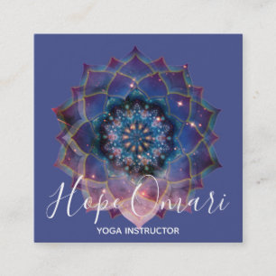 Carte De Visite Carré Boho Nebula Mandala, Mystique