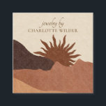 Carte De Visite Carré Boho Terracotta Sable Abstrait bijoux artisanal Bu<br><div class="desc">Une terre cuite de style Boho et des formes abstraites de sable carte de visite pour un joaillier. Pour une ambiance terrestre rustique et audacieuse avec rouille et teintes muettes.</div>