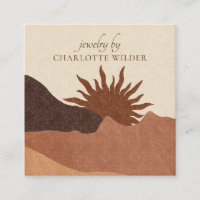 Boho Terracotta Sable Abstrait bijoux artisanal Bu