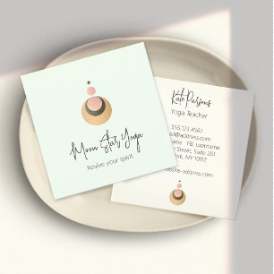 Carte De Visite Carré Boho Yoga Energy Healer Céleste