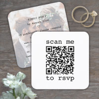 Boîtier 100 Pack simple QR RSVP et Mariage photo