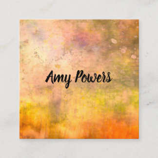 Carte De Visite Carré bold modern abstract art color splash