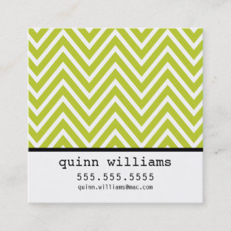 Carte De Visite Carré BOLD SIMPLE MODERNE chevron motif chaux préppie