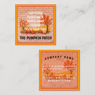 Carte De Visite Carré Bon thanksgiving tendance Belle automne