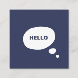 Carte De Visite Carré Bonjour- Voix Bubble affaires moderne, minimaliste