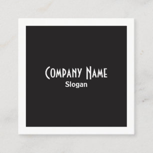 Carte De Visite Carré Bordures de sel et de poivre et Carrés