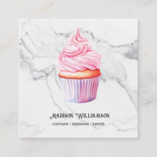 Carte De Visite Carré Boulangerie Cupcake Boulanger Chef Marbre OU Co
