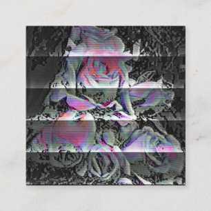 Carte De Visite Carré Bouquet Techno