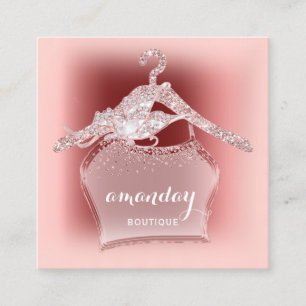 Carte De Visite Carré Boutique bourguignonne Rose Diamond Hanger