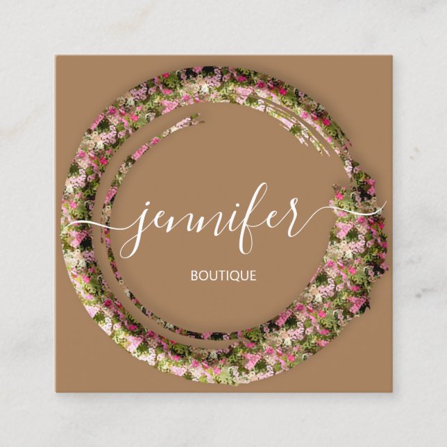 Carte De Visite Carré Boutique Camouflage Mimétique Uniforme militaire (Devant)