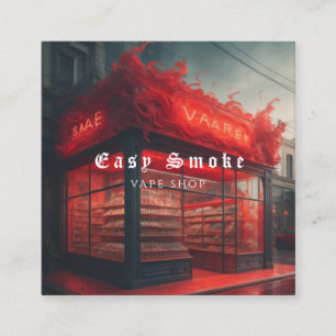 Carte De Visite Carré Boutique de cigarette de vapotage de vapeur de fum