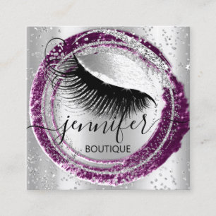 Carte De Visite Carré Boutique de maquillage professionnel Parties scint