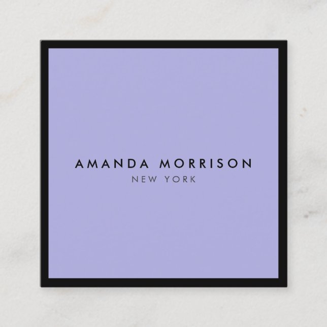 Carte De Visite Carré Boutique minimaliste de luxe noir/périphérique (Devant)