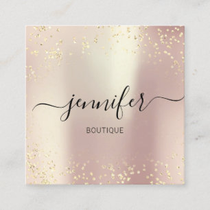 Carte De Visite Carré Boutique professionnelle Boutique Gold Parties sci