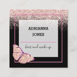 Carte De Visite Carré Boutique professionnelle Boutique Parties scintill