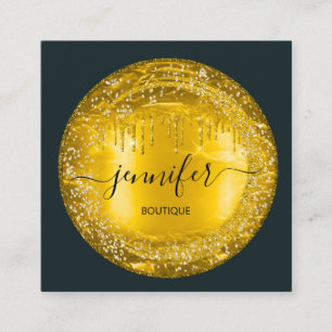 Carte De Visite Carré Boutique professionnelle Parties scintillant Drive