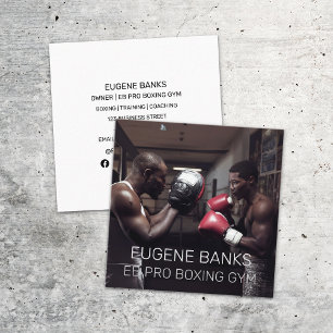 Carte De Visite Carré Boxe Sports Fitness Personal Trainer Coach