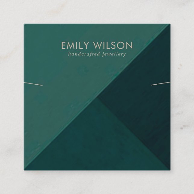 CARTE DE VISITE CARRÉ BRACELET À COUCHER VERT TRIANGLE EN BOUTEILLE (Devant)