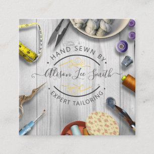 Carte De Visite Carré Bureau de bord de mer ou bureau sur mesure Carré 