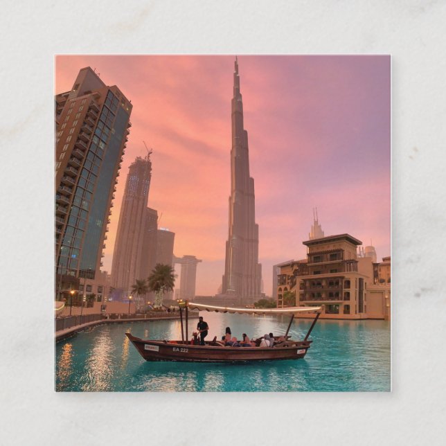 Carte De Visite Carré Burj Khalifa (Devant)