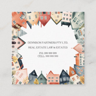 Carte De Visite Carré Cabinets immobiliers etc.