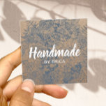 Carte De Visite Carré Cadeau artisanal Vintage Floral Rustique Kraft<br><div class="desc">Cadeau artisanal Vintage Floral Rustic Carte de visite Kraft.</div>