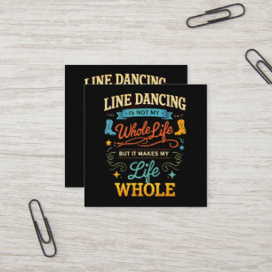 Carte De Visite Carré Cadeau de danseur toute la vie pour la danse en li