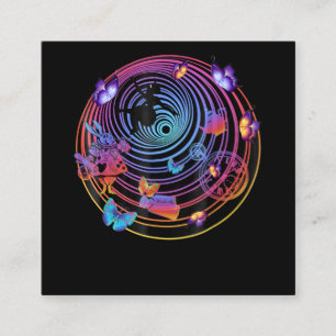 Carte De Visite Carré Cadeau de lapin  Alice Au Pays Des Merveilles