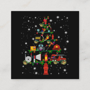 Carte De Visite Carré Cadeau pompier Joyeux pompier de Noël Fun