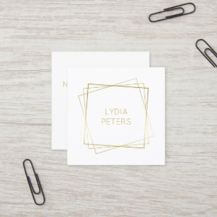 Carte De Visite Carré Cadres d'or