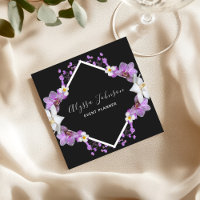 Cadres d'orchidées blanches et violettes Planifica