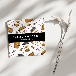 Carte De Visite Carré Café, Café, Café, Barista, Café