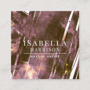 Carte De Visite Carré Café de maquillage moderne Abstrait
