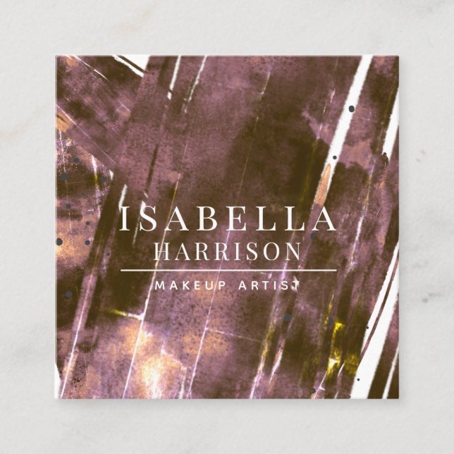 Carte De Visite Carré Café de maquillage moderne Abstrait (Devant)