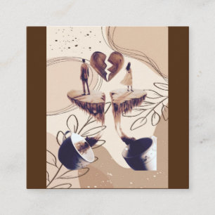 Carte De Visite Carré Café, tout ce dont nous avons besoin c'est café, f