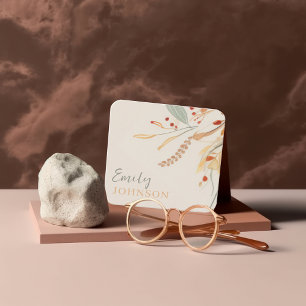 Carte De Visite Carré Calligraphie bohème simple et élégante