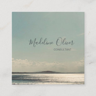 Carte De Visite Carré Calme Ocean Sea Travel Moderne Design Professionne